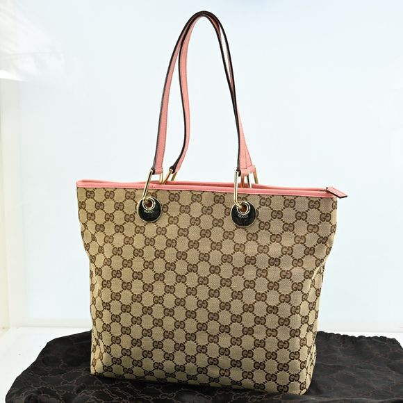 Auth Gucci Shoulder Tote Bag Gg Canvas #47861G26B - Picture 1 of 15